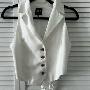 Zara Button Vest Top